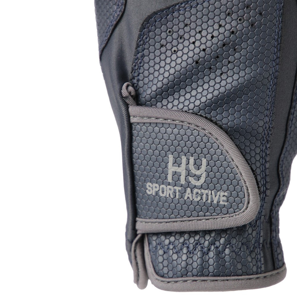 Hy Sport Active Riding Gloves – Navy/Pencil Point Grey, X Large, Touchscreen