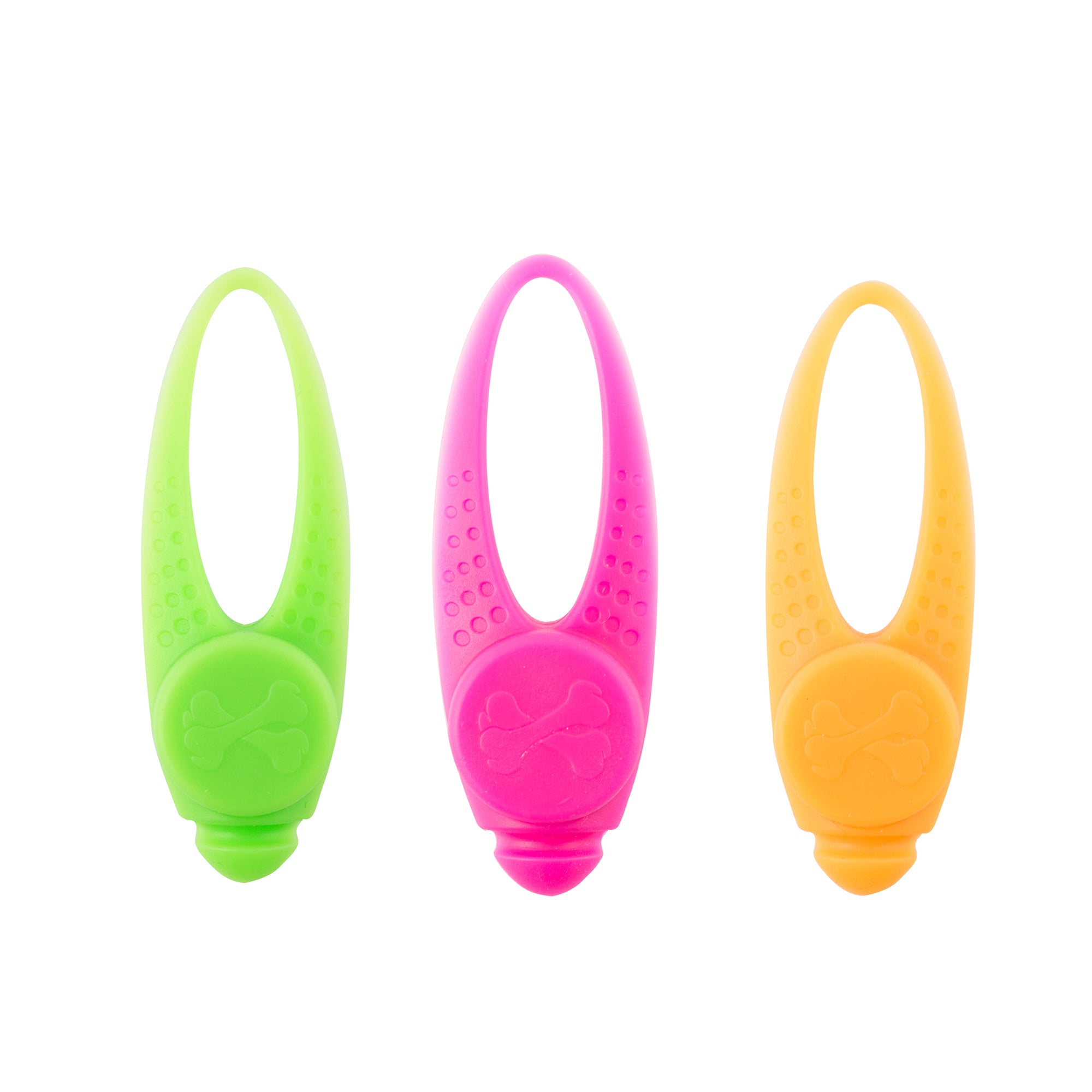 Ancol Soft Blinker in pink, flexible 4.5 x 3cm LED safety light for dog collars and leads