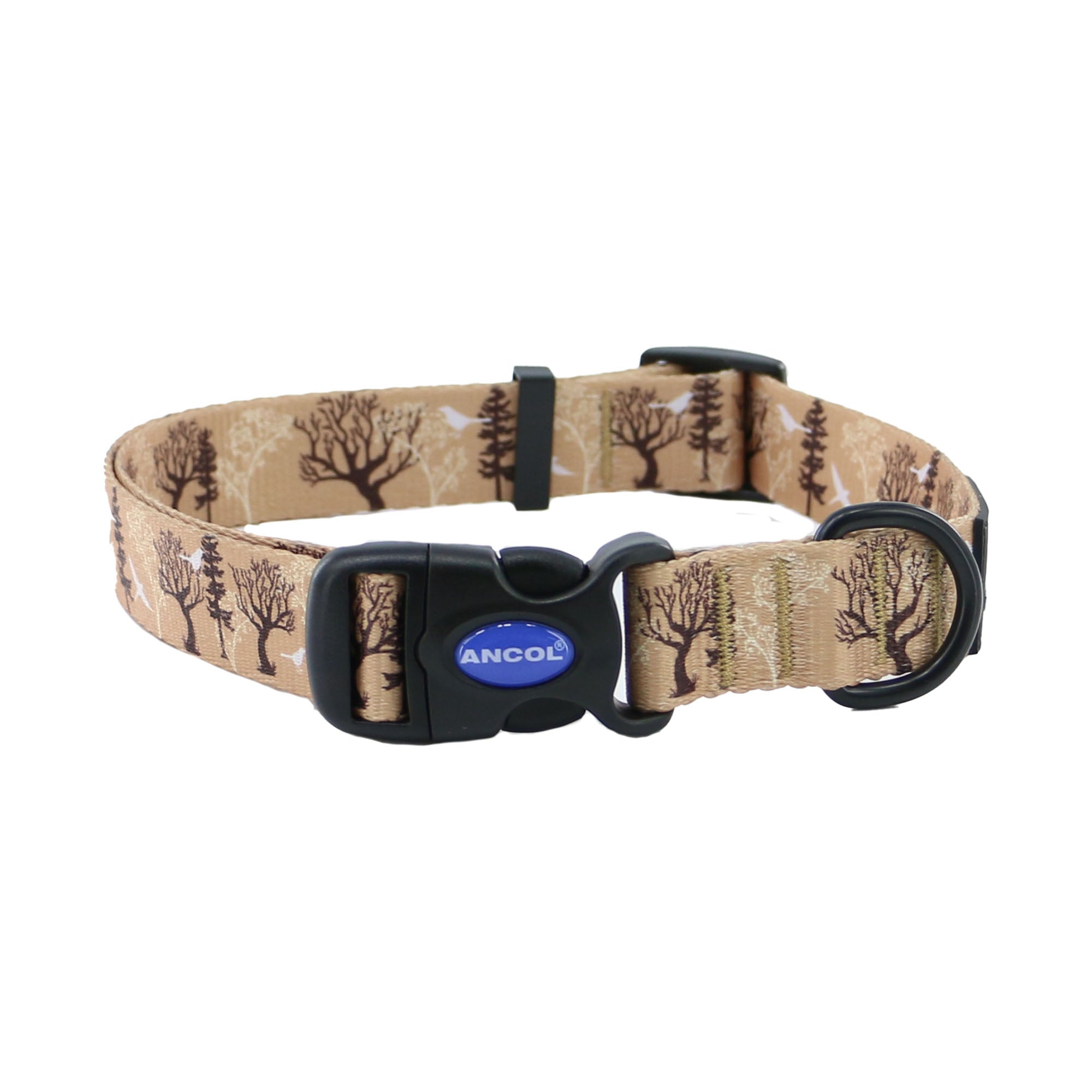Ancol Soho Woodland Dog Collar – Small 20-30cm, Recycled Webbing