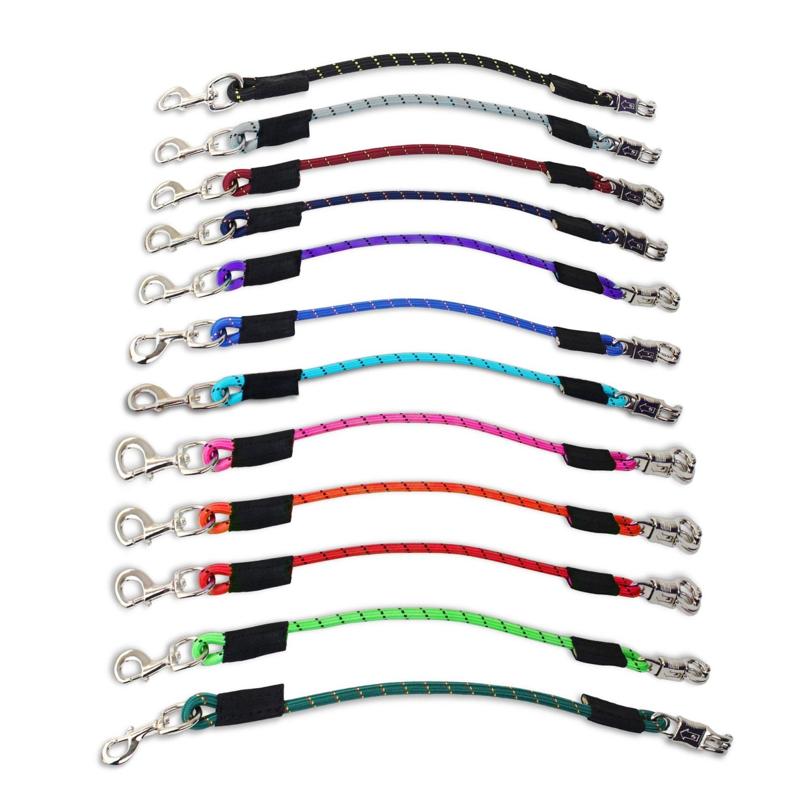 KM Elite Bungee Tie – Red, 23in Horse Trailer Tie with Panic Snap