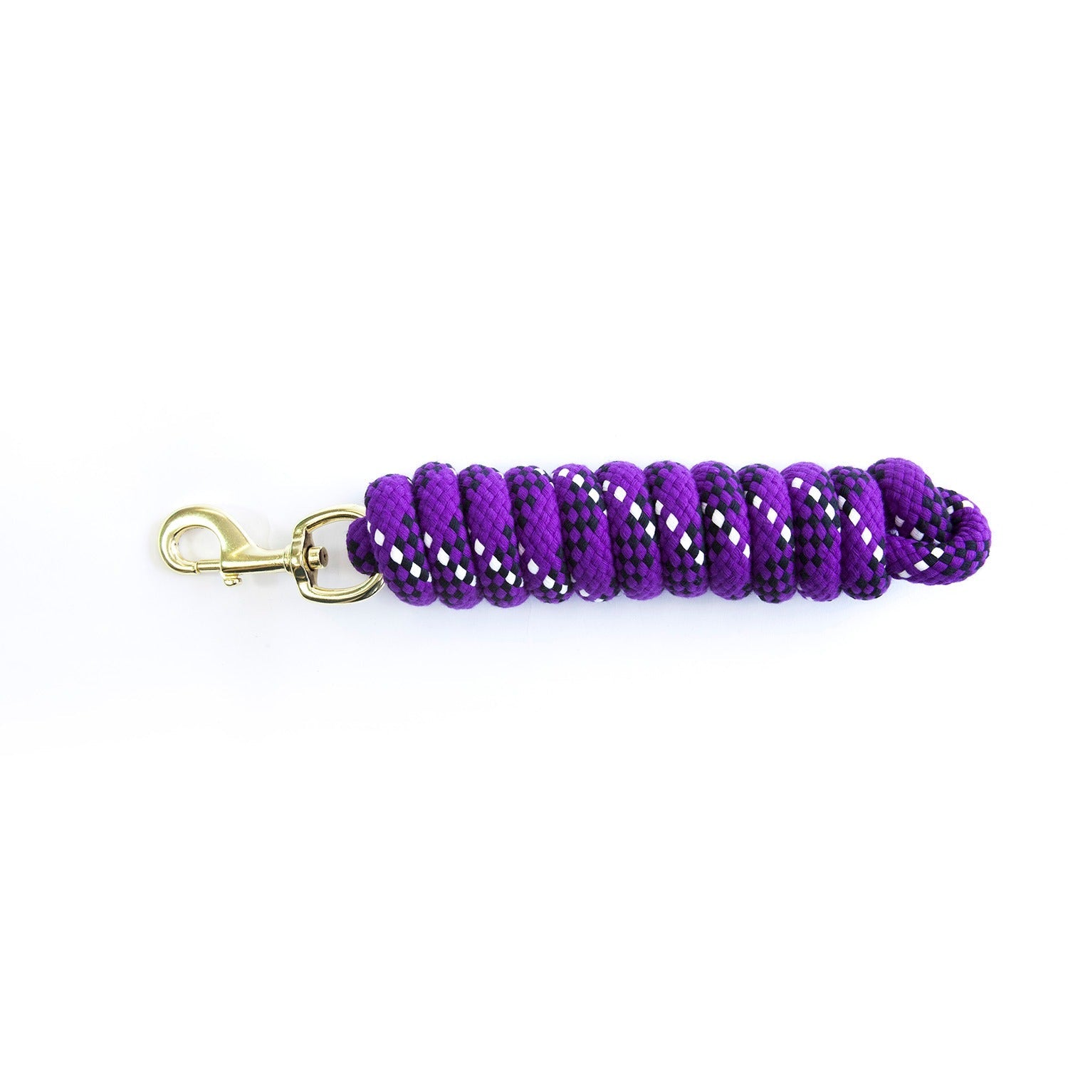 KM Elite Cotton Double Braided Lead Rope 7ft, purple