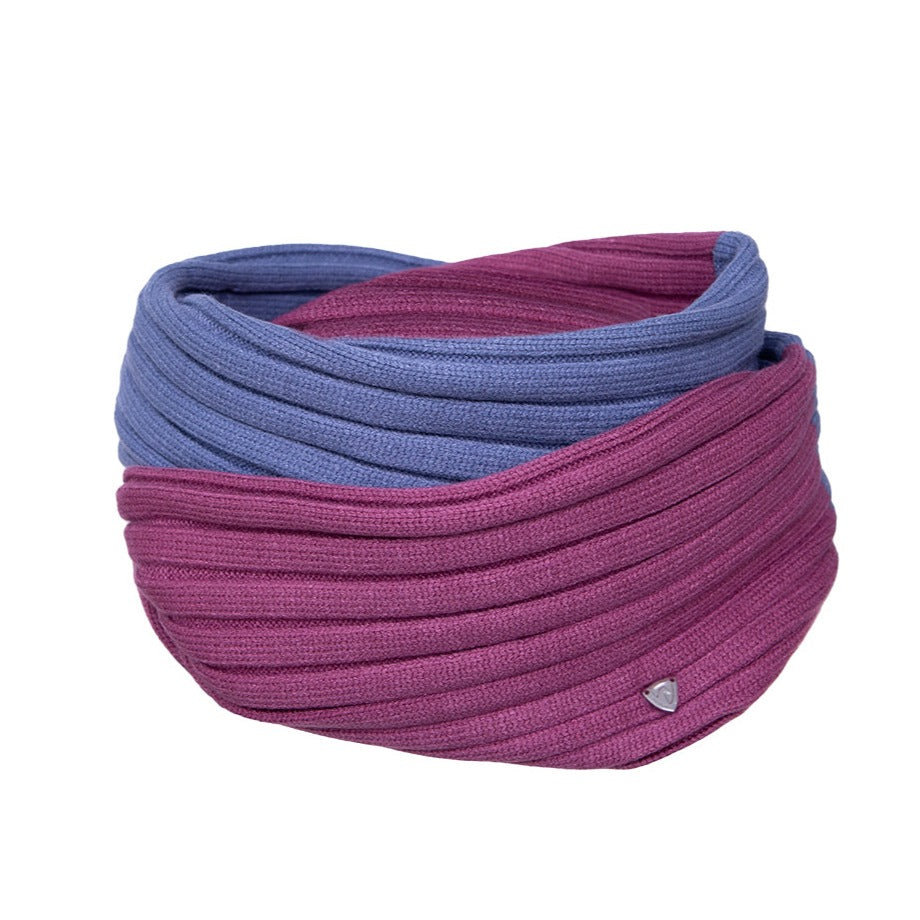 Hy Equestrian Synergy Luxury Snood – Grape/Riviera, Knitted Neck Warmer