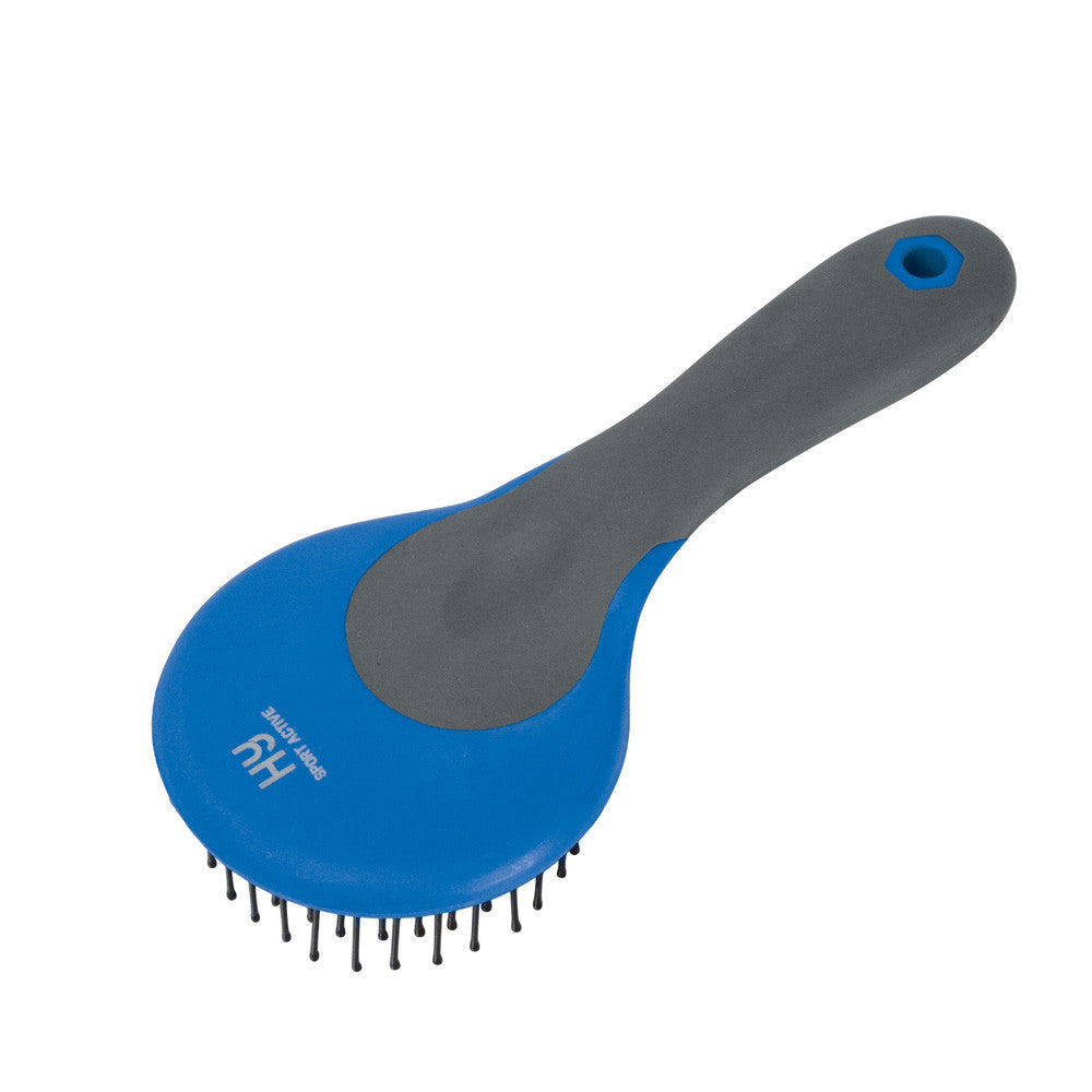 Hy Sport Active Mane & Tail Brush – Jewel Blue, Round Head Detangling Brush