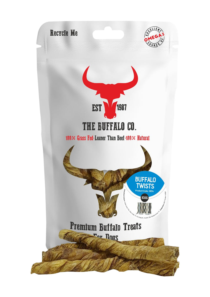 Buffalo Twists – Natural Dog Chew Treats