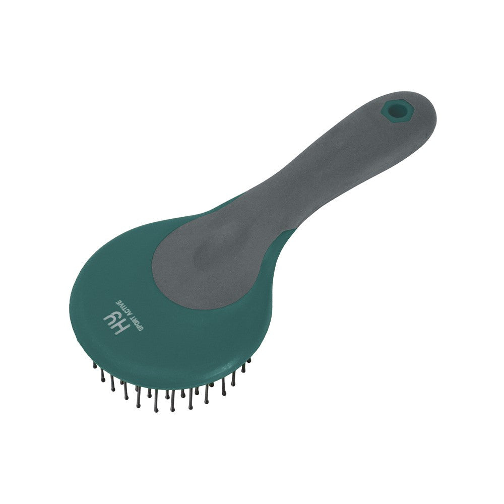 Hy Sport Active Mane & Tail Brush – Alpine Green, Round Head Detangling Brush