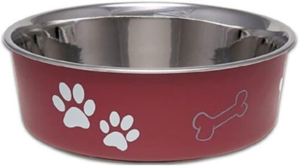 Loving Pets Bella Bowls dog bowl in merlot, medium