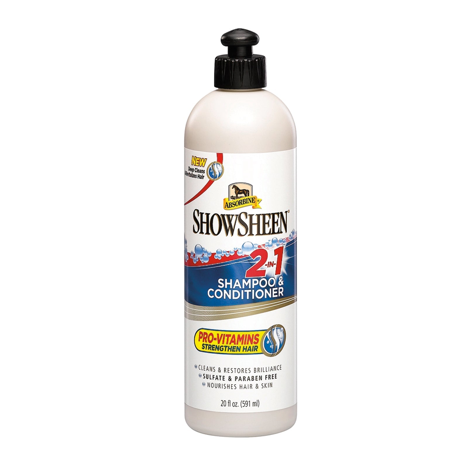 Absorbine ShowSheen 2-in-1 Shampoo & Conditioner – 591ml for Horses