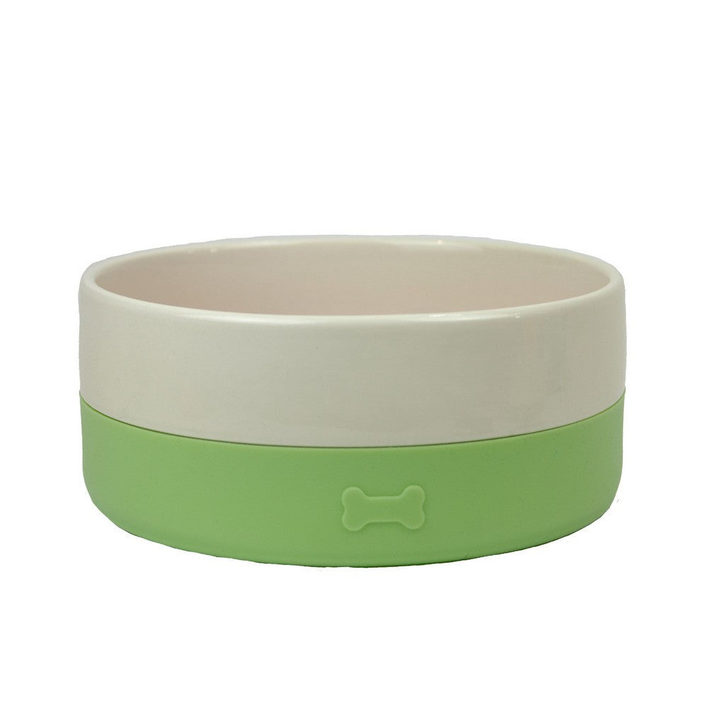 Ancol Ceramic Dog Bowl with Non-Slip Silicone Base 1800ml - Animall