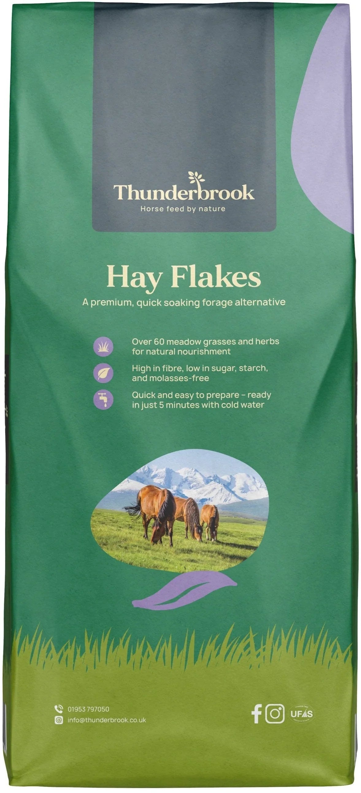 Thunderbrook Hay Flakes 20kg – Premium Forage for Horses