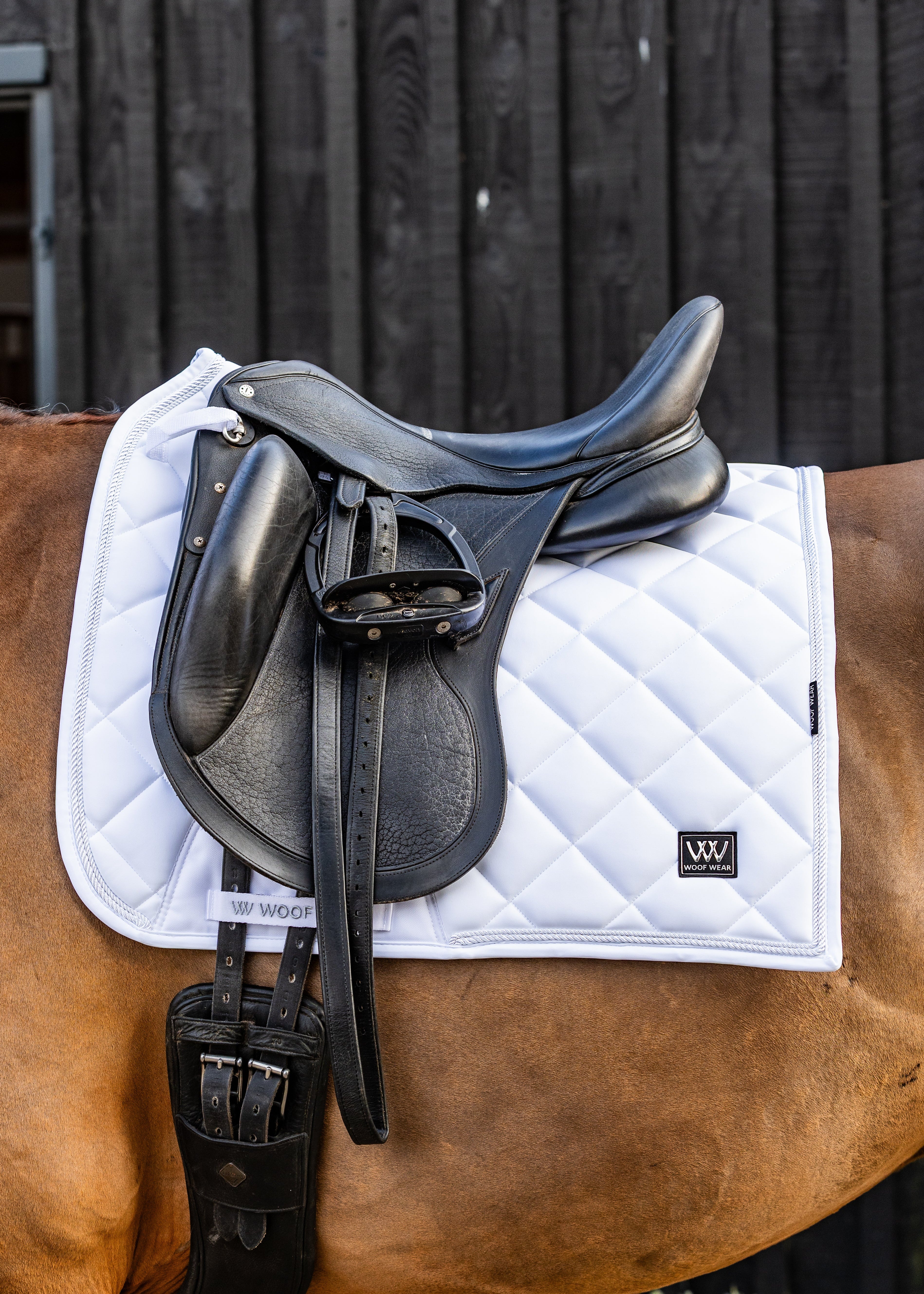 Woof Wear Vision Aura Dressage Saddle Pad in white