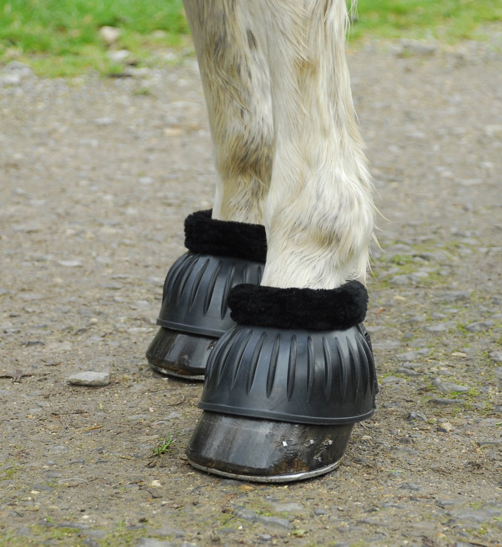 Rhinegold fleece trim over-reach boots for horses