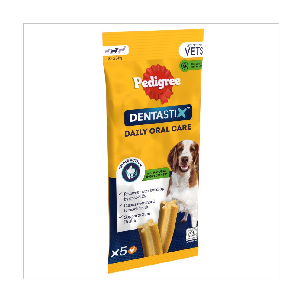 Pedigree Dentastix Medium Dog Dental Chews Oral Care Treats Teeth Cleaning Snacks