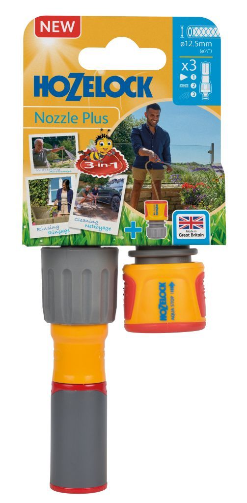 Hozelock 3-in-1 Nozzle Plus & AquaStop Connector Set – 226