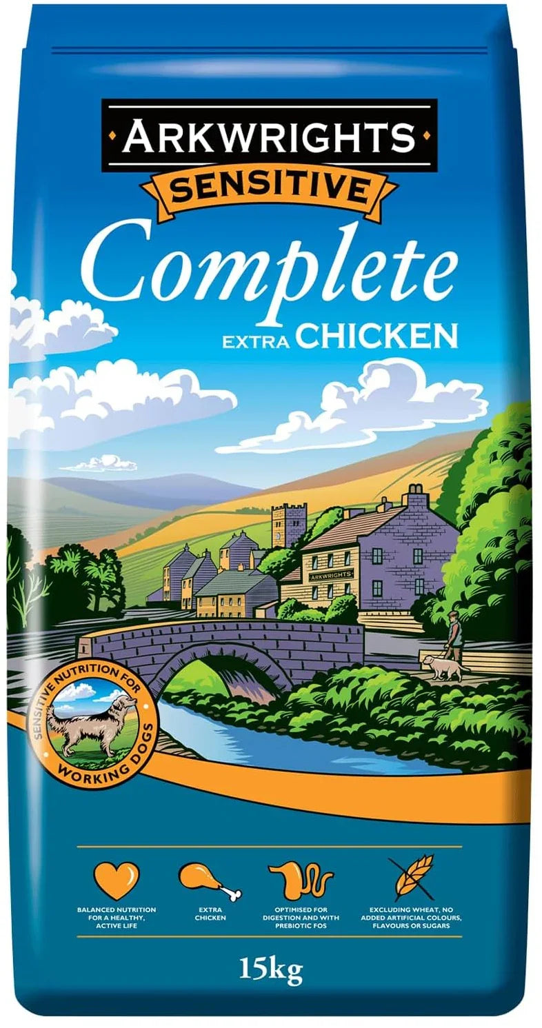 Arkwrights Sensitive Complete Dry Dog Food – Adult Dogs, 15 Kg