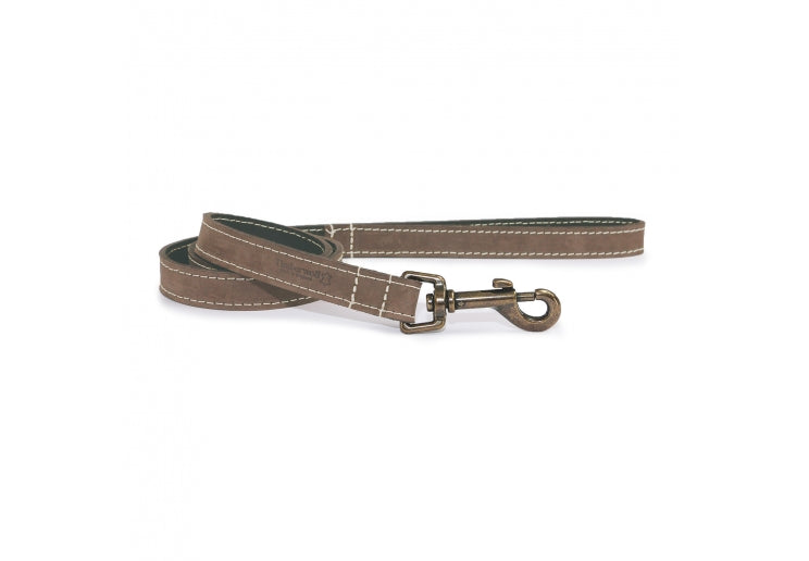 Ancol Timberwolf Leather Dog Lead Sable 1m Leather Lead