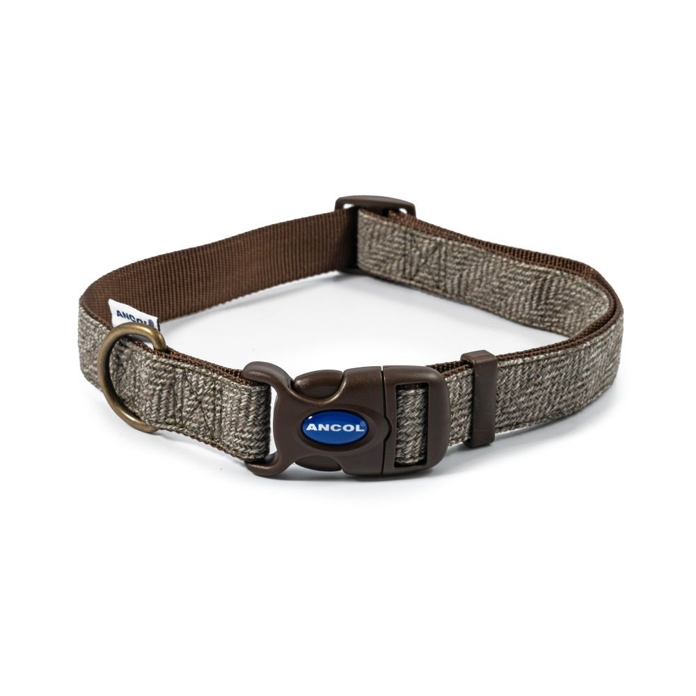 Ancol Herringbone Adjustable Collar taupe, large size