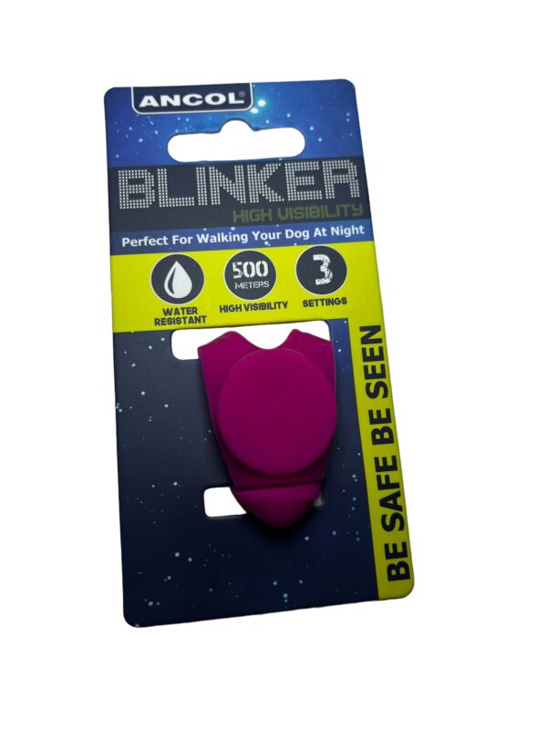 Ancol Blinker Pink LED Dog Safety Light