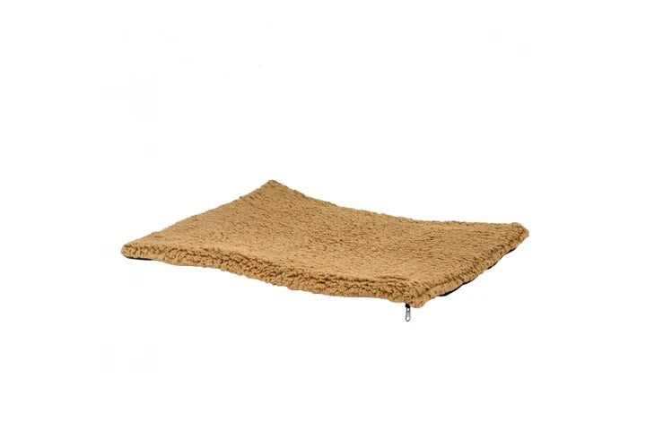 Ancol Teddy Fleece Flat Pad Beige Dog Bed 107x69cm