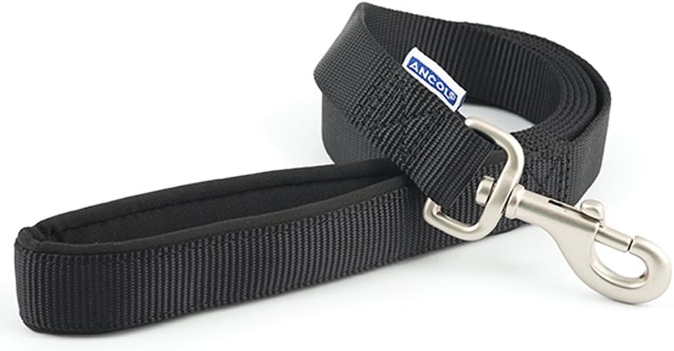 ANCOL VIVA PADDED LEAD BLACK 1mX19mm