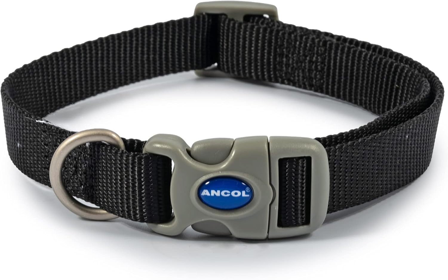 Ancol Viva Adjustable Dog Collar Black 20-30cm Size 1-2