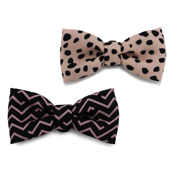 Ancol Dalmatian & Zigzag Reversible Dog Bow Tie Set