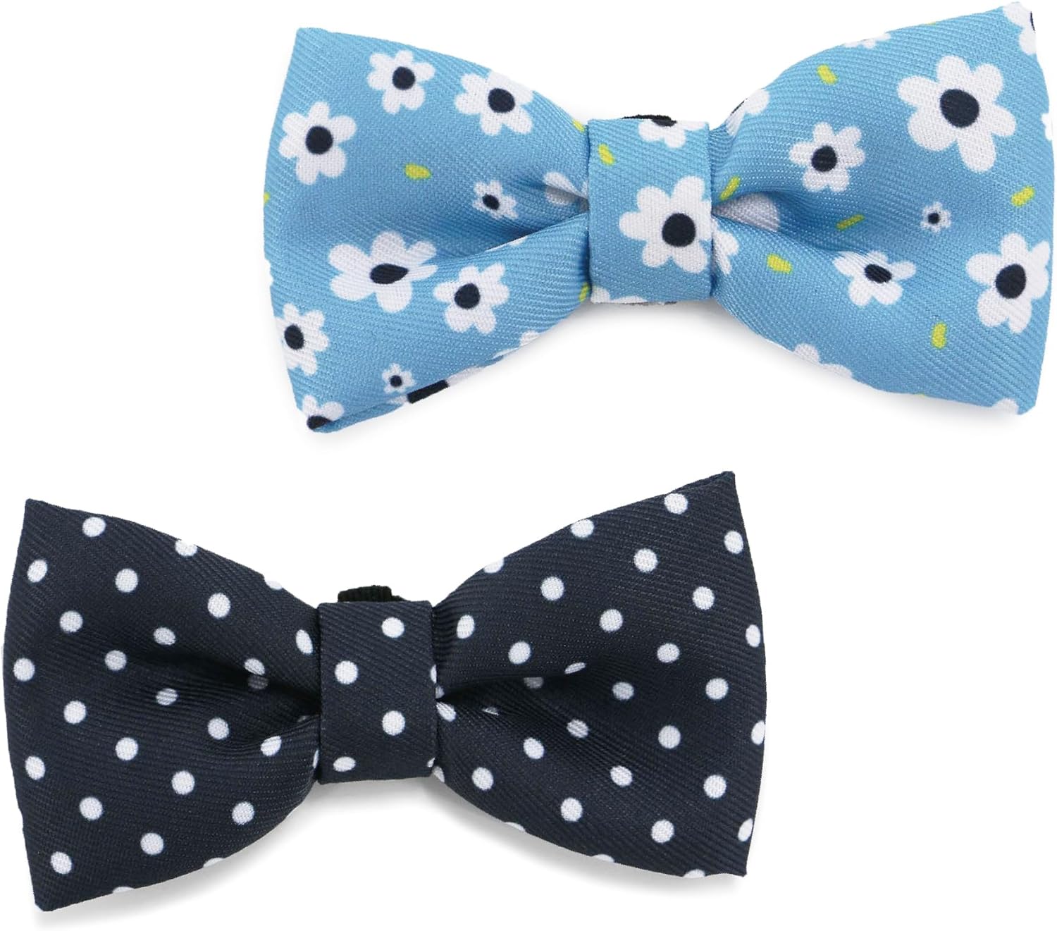 Ancol Daisy & Polka Dot Dog Bow Tie Set Pet Collar Accessory
