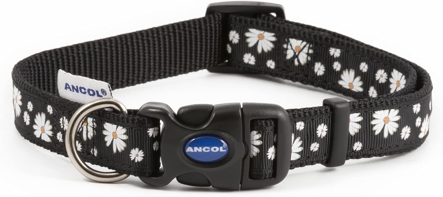 Ancol Daisy Dog Collar Large Nylon Pet Collar