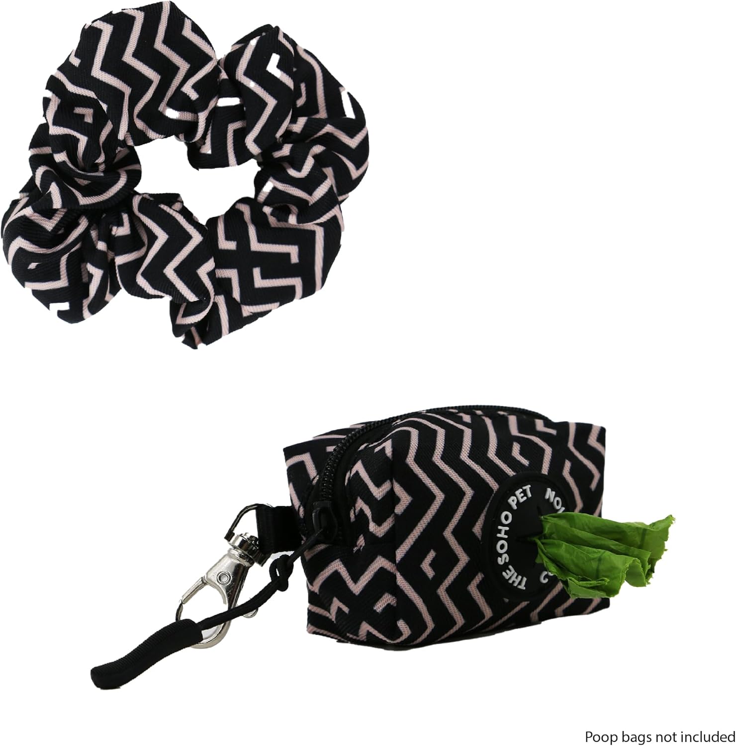 Ancol Zigzag Pattern Poop Bag Dispenser & Scrunchie