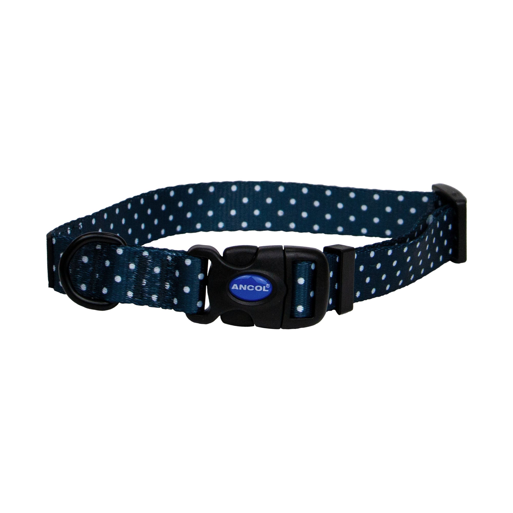 Ancol Polka Dot Dog Collar Medium Nylon Pet Collar