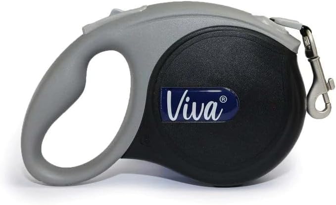 Ancol Viva Retractable Tape Dog Lead Black Small 5m