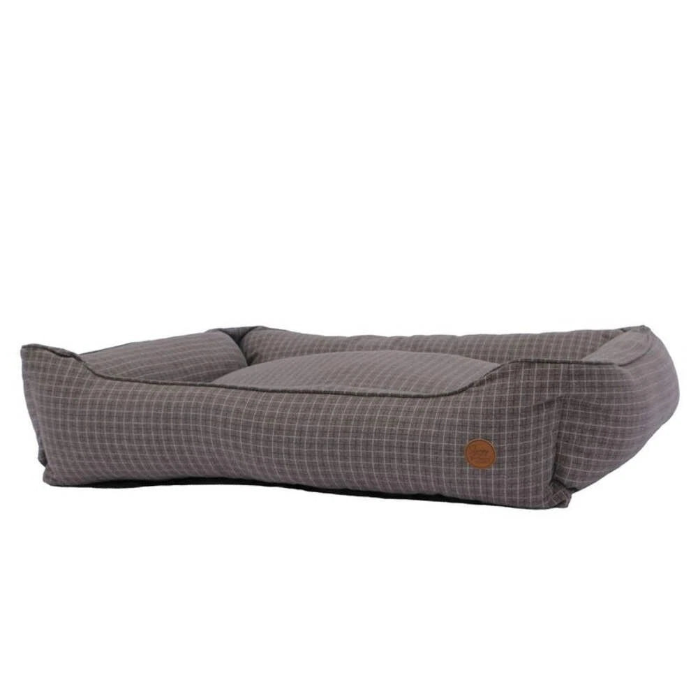 Ancol Grey Check Dog Bed XL 84x105cm Soft Pet Bed