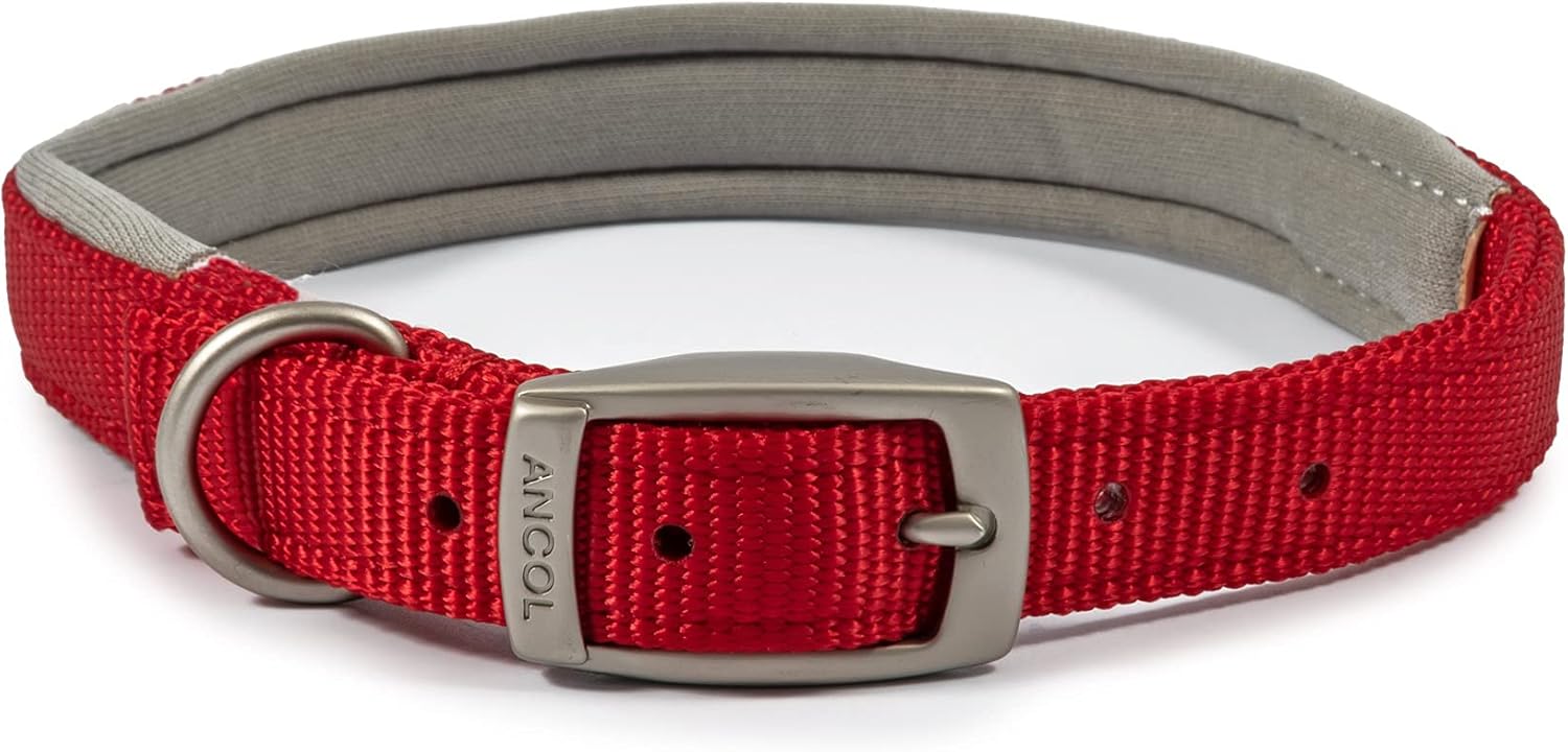 Ancol Viva Padded Dog Collar Red 39–48cm Size 5