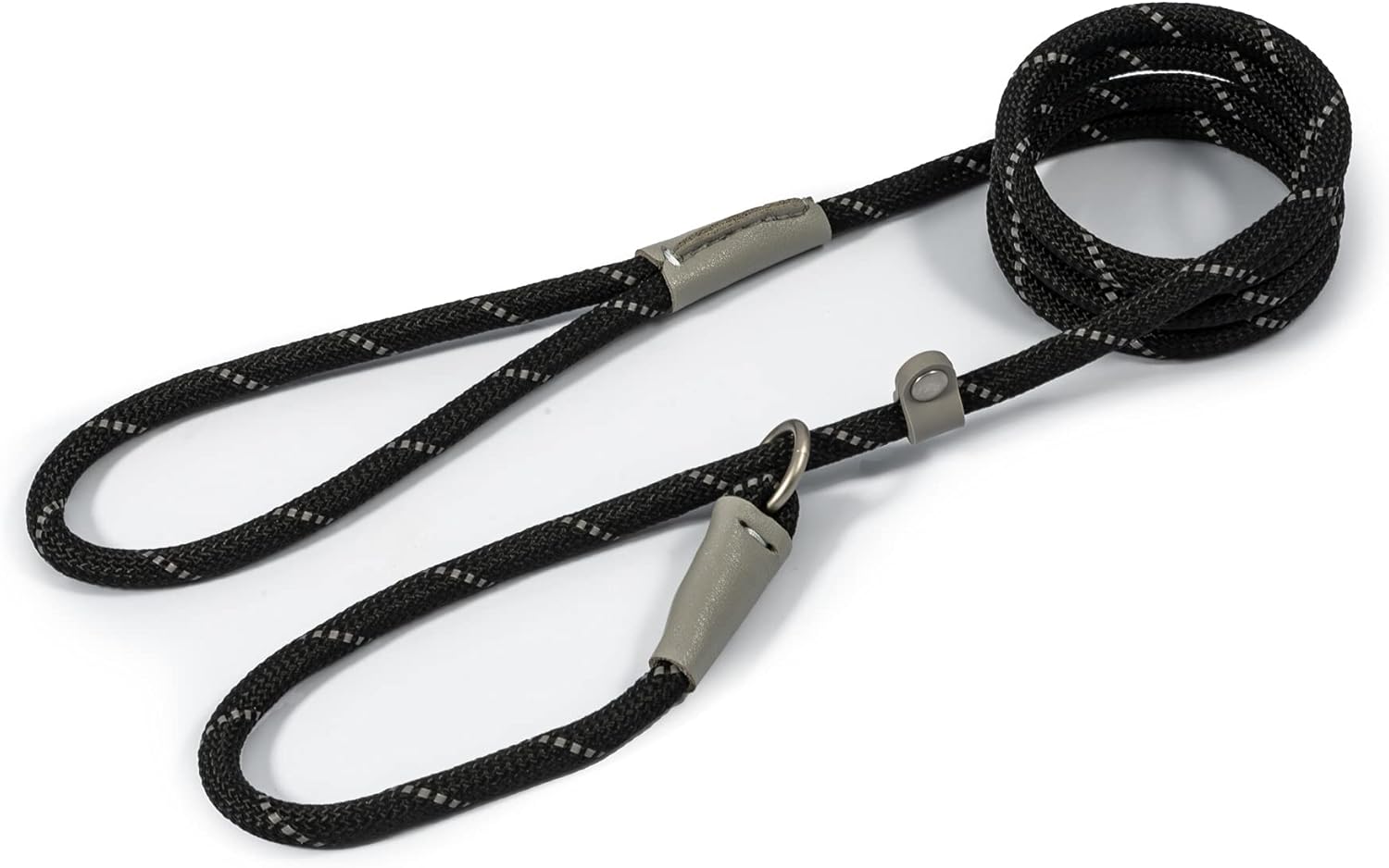 Ancol Viva Reflective Rope Dog Lead Black 1.07m x 10mm