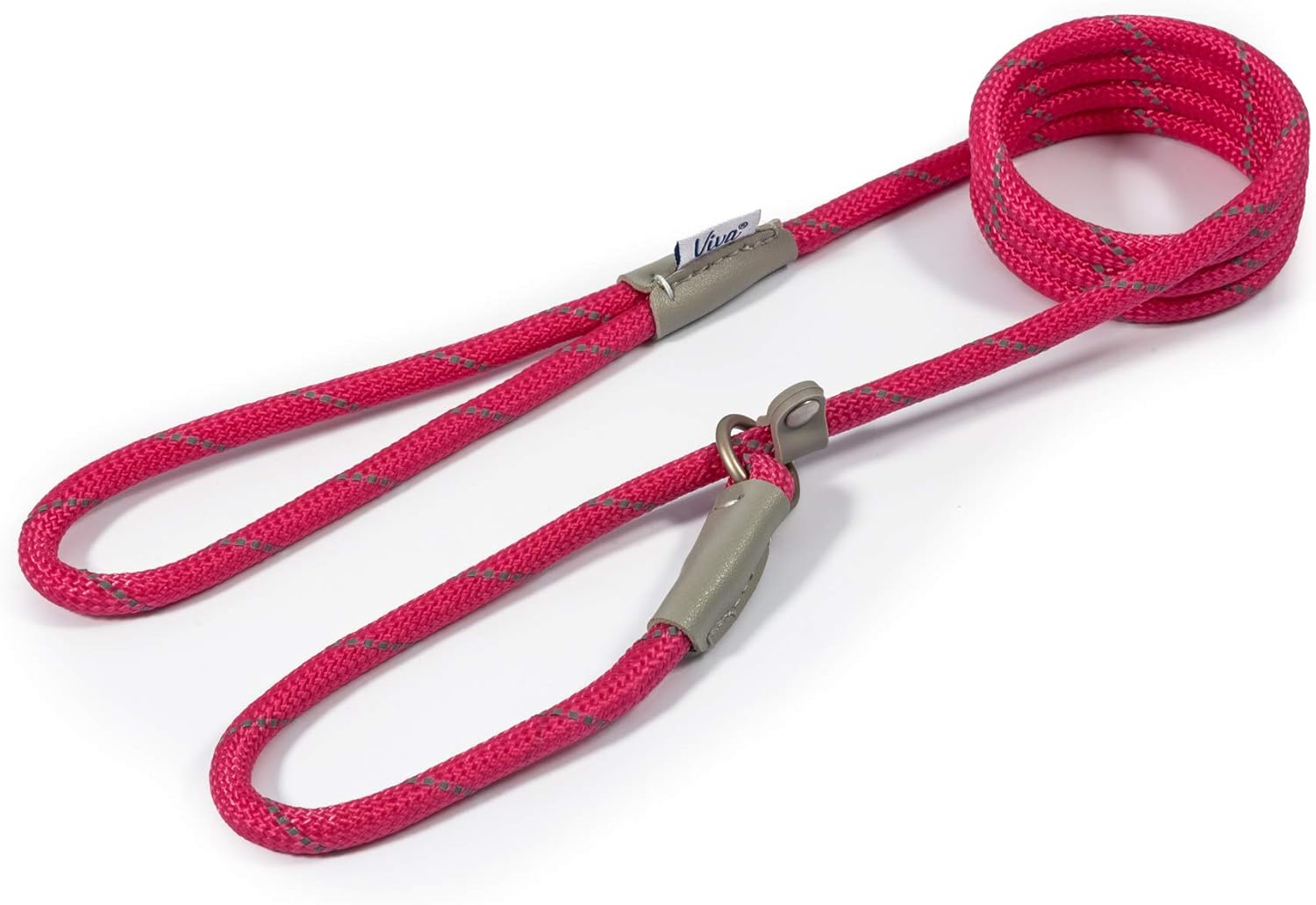Ancol Viva Reflective Rope Dog Lead Pink 1.07m x 10mm