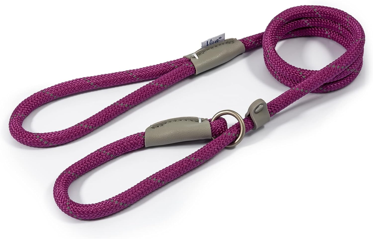 Ancol Viva Reflective Rope Dog Lead Purple 1.07m x 10mm
