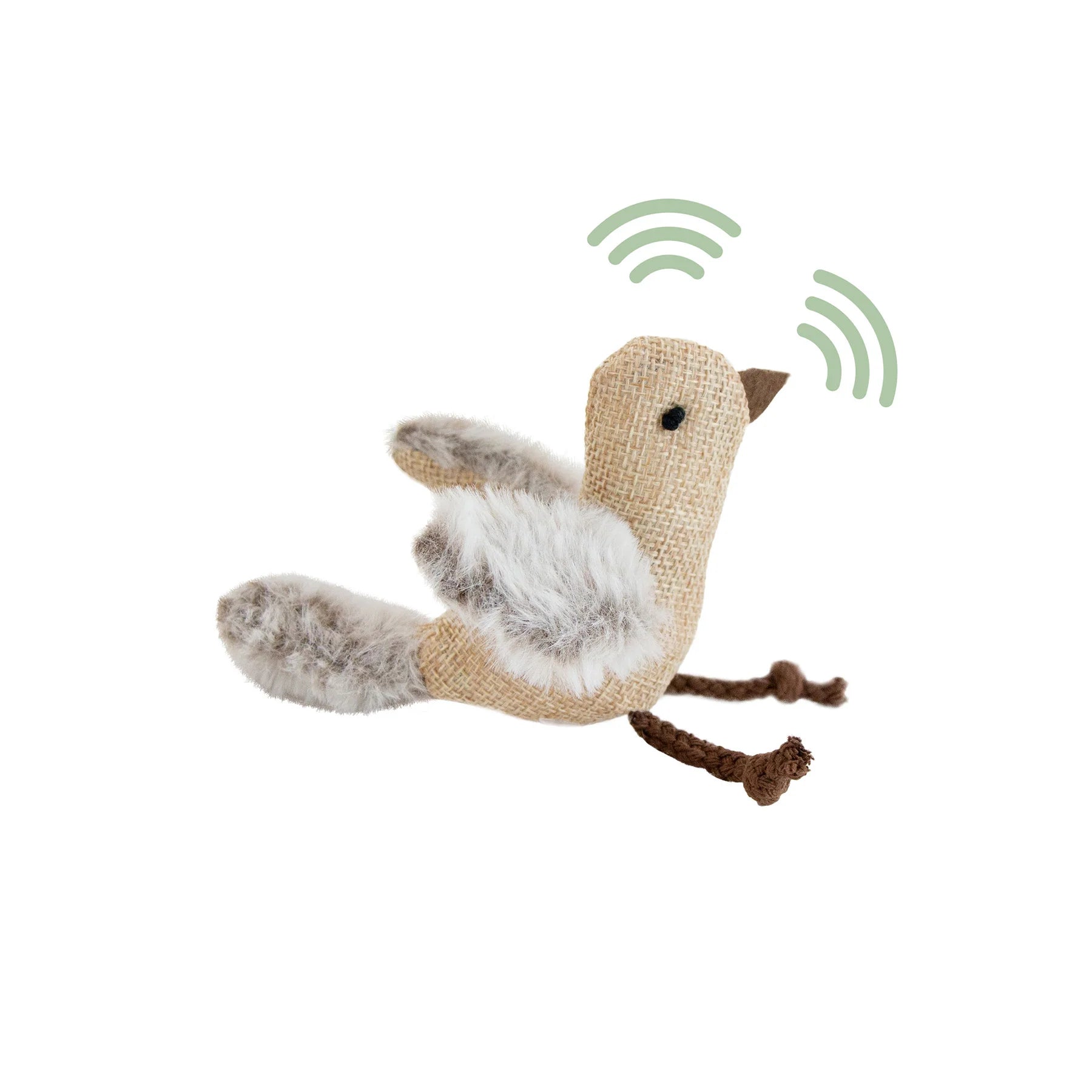 Ancol Cheeping Bird Cat Toy – Interactive Sound Plush Toy with IC Chip Sounds