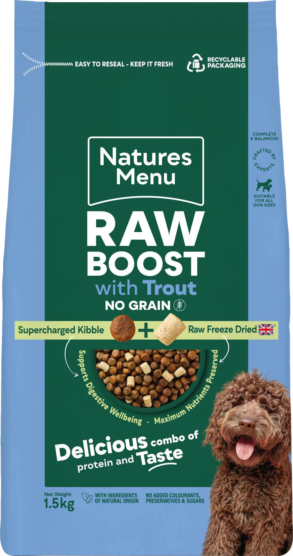 Natures Menu Raw Boost Trout & Fish 1.5kg - Animall