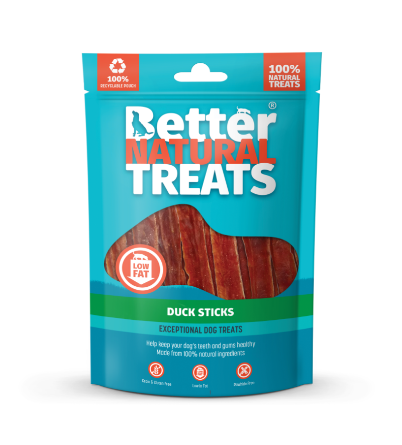 Better Natural Treats Duck Sticks – 90g Natural Dog Treats