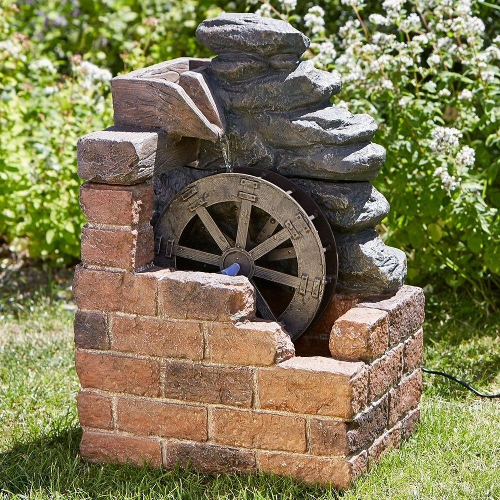 Smart Garden Heywood Mill Solar Water Fountain – Water Wheel Feature, 50cm