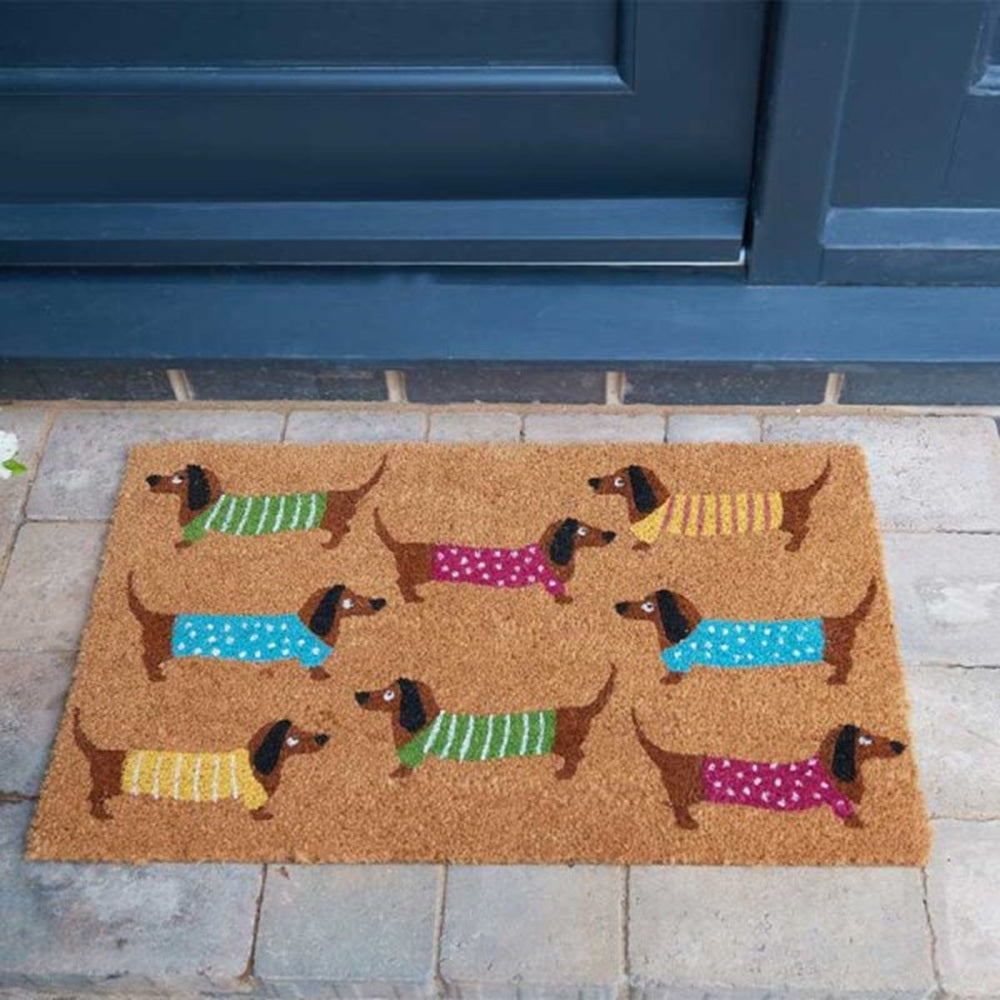 Smart Garden Dachshunds Decoir Doormat – 45 x 75cm Coir Door Mat