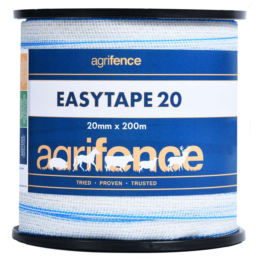 Agrifence Easytape White 20mm x 200m – Electric Fence Tape