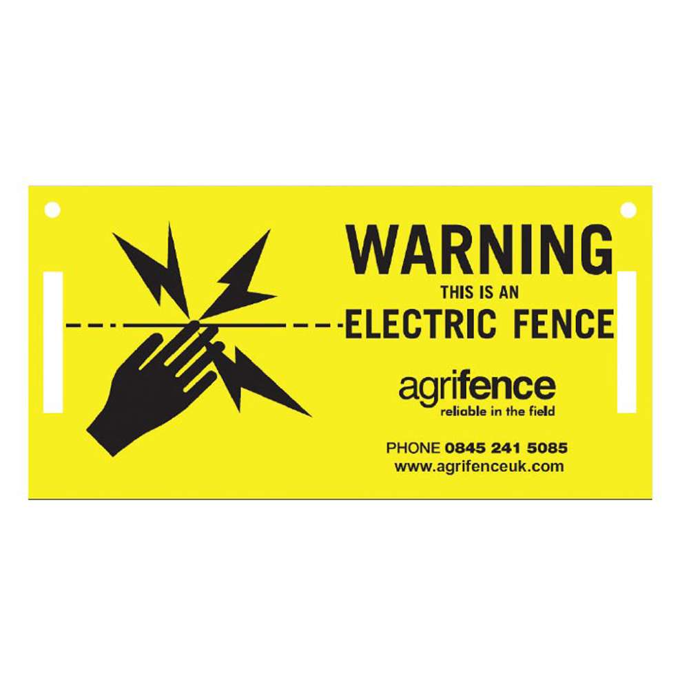 Agrifence Electric Fence Warning Sign – Safety Signage