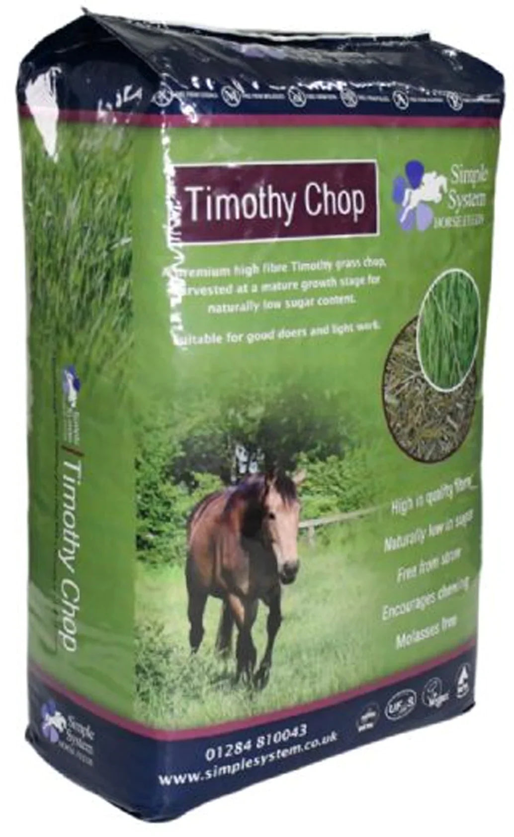 Simple System Timothy Chop Horse Feed 15kg – High Fibre, Low Sugar