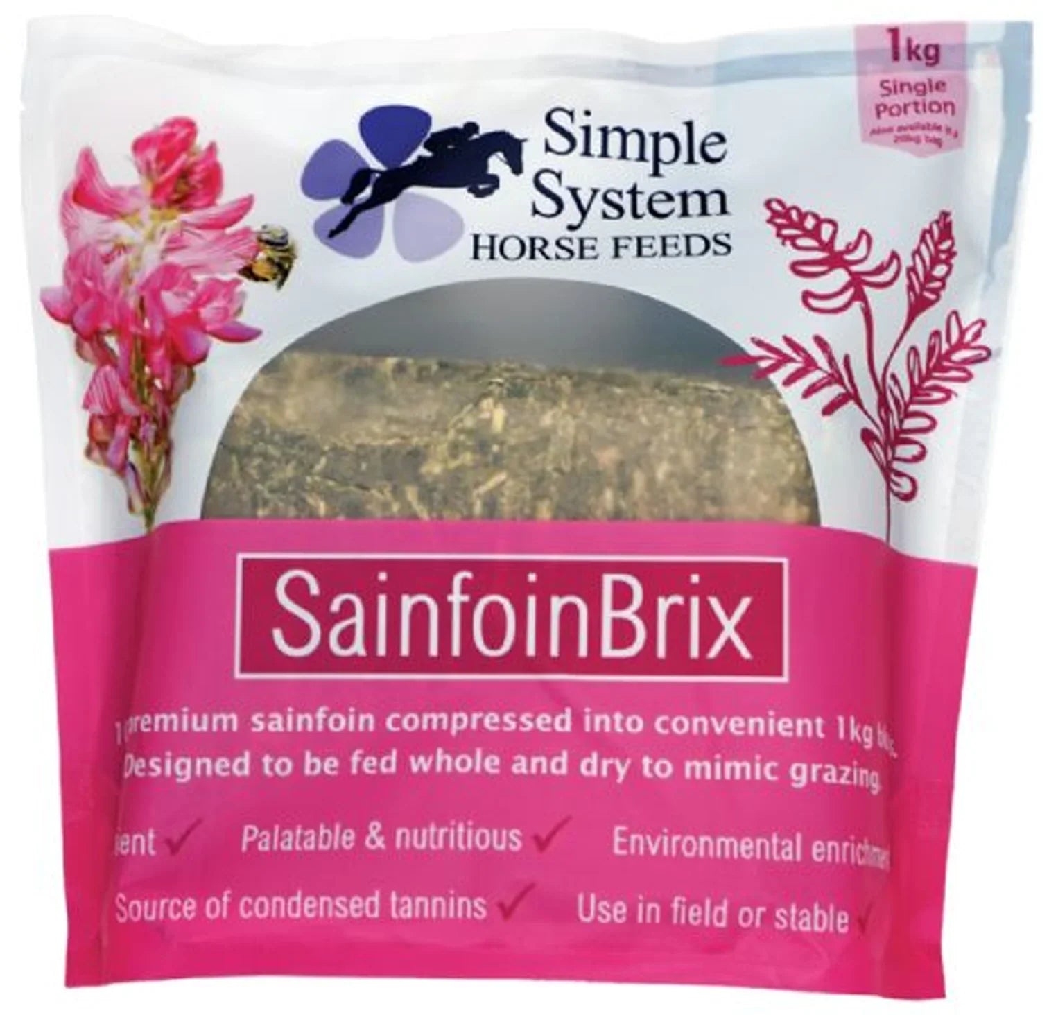 Simple System SainfoinBrix – Horse Forage Blocks – 1kg