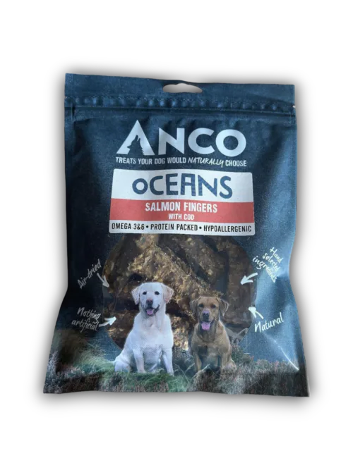 Anco Oceans Salmon Fingers with Cod 100g Natural Dog Treat