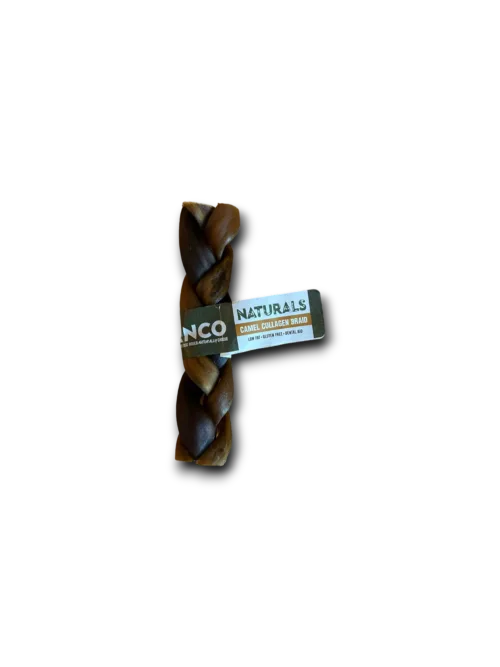 Anco Camel Collagen Braids Medium Natural Dog Chew