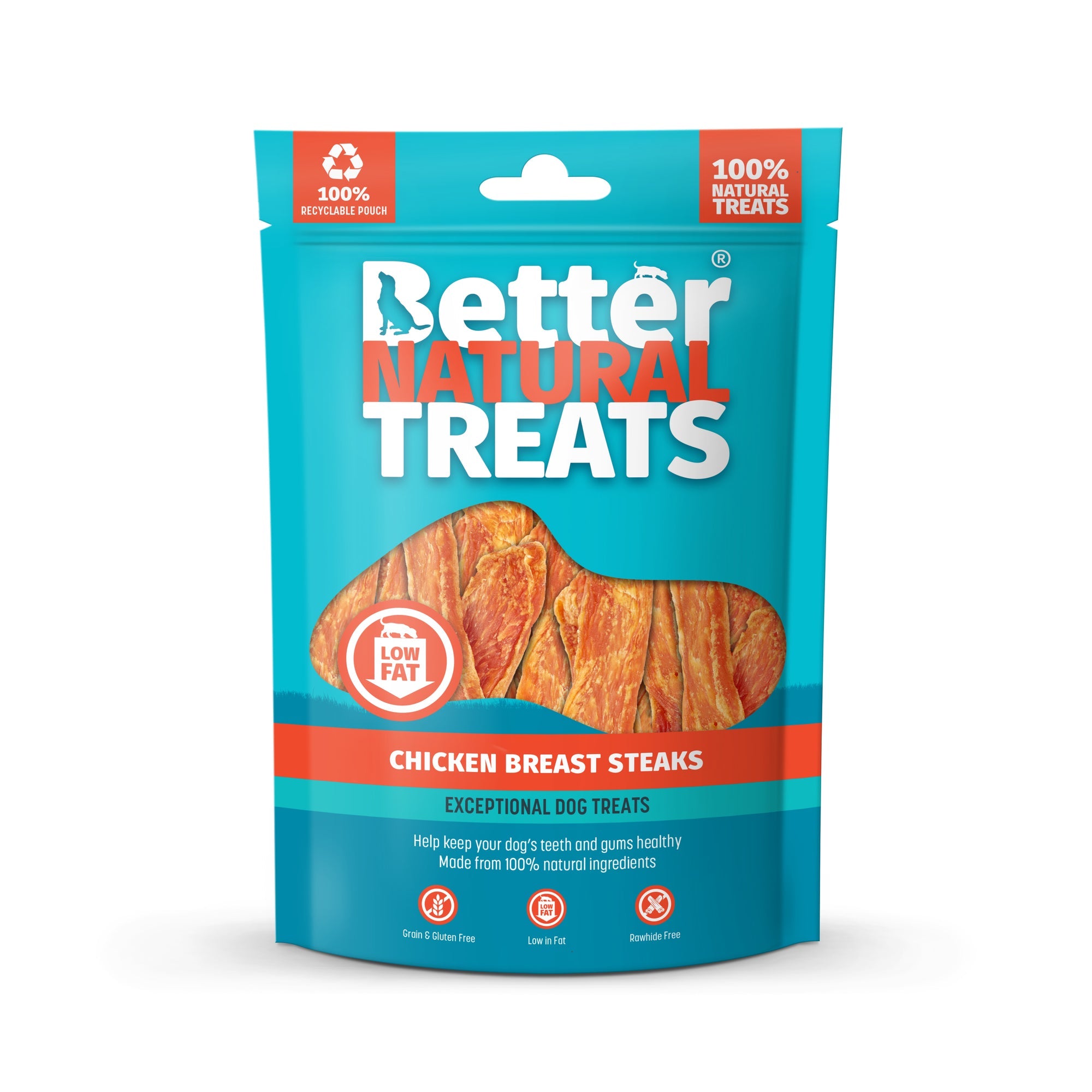 Better Natural Treats Chicken Breast Steaks – 90g Natural Dog Treats