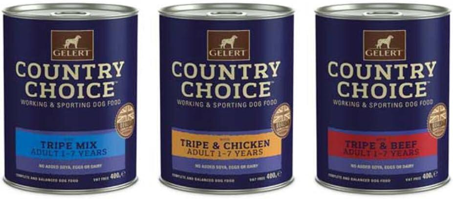 Gelert Country Choice Tripe Mix Variety Pack Dog Food 12 x 400g