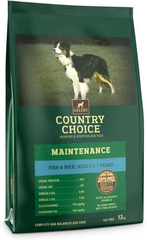 Gelert Country Choice Maintenance White Fish and Rice – 12kg - Animall