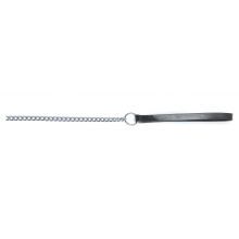 Ancol Leather Medium Chain Lead Black 80cm
